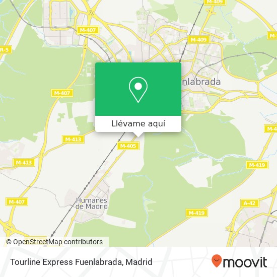 Mapa Tourline Express Fuenlabrada