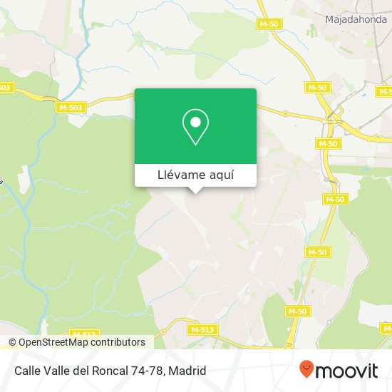 Mapa Calle Valle del Roncal 74-78