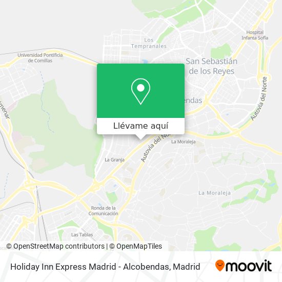 Mapa Holiday Inn Express Madrid - Alcobendas