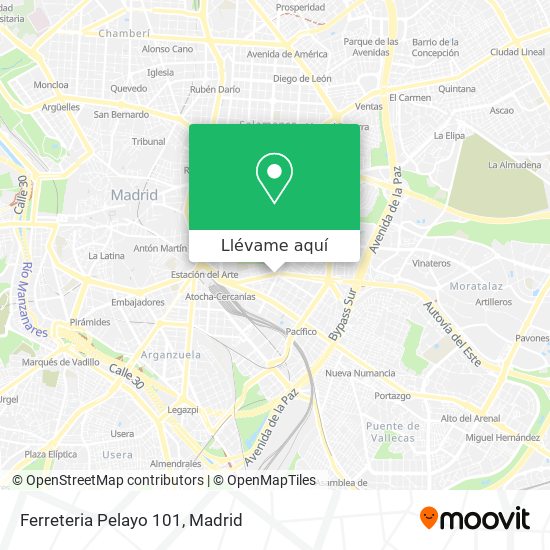 Mapa Ferreteria Pelayo 101