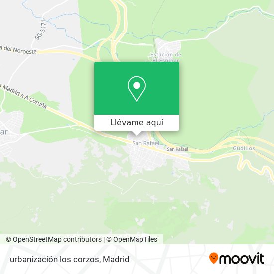 Mapa urbanización los corzos