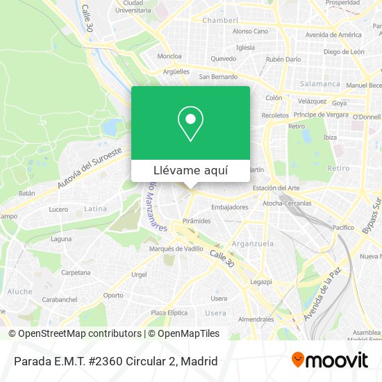 Mapa Parada E.M.T. #2360 Circular 2