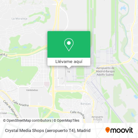 Mapa Crystal Media Shops (aeropuerto T4)