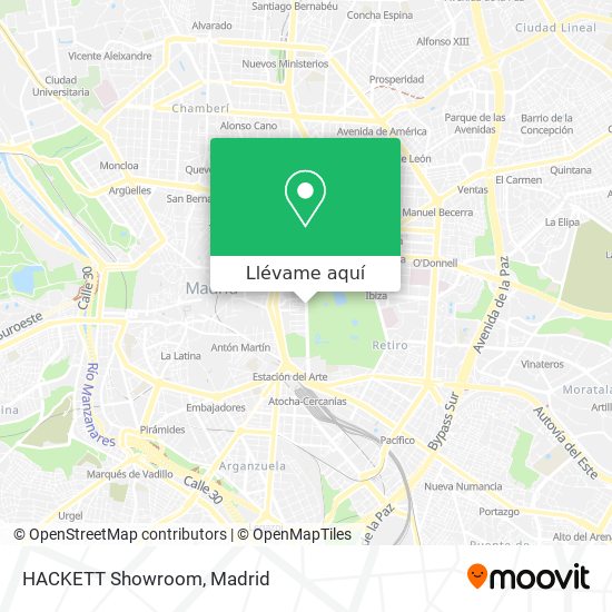 Mapa HACKETT Showroom