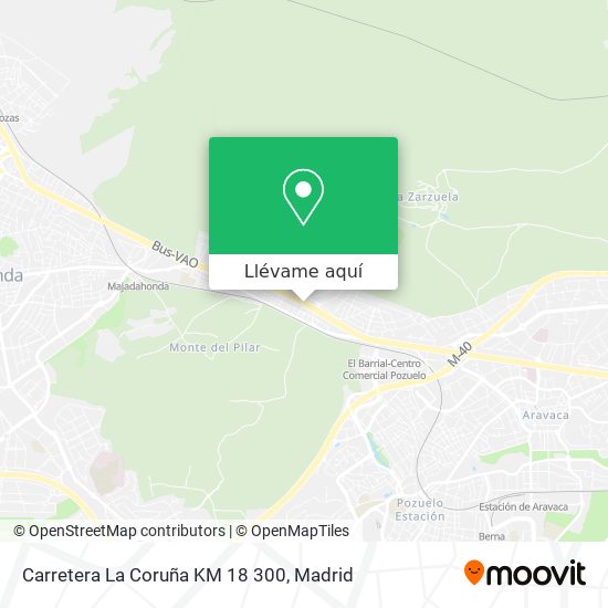 Mapa Carretera La Coruña KM 18 300