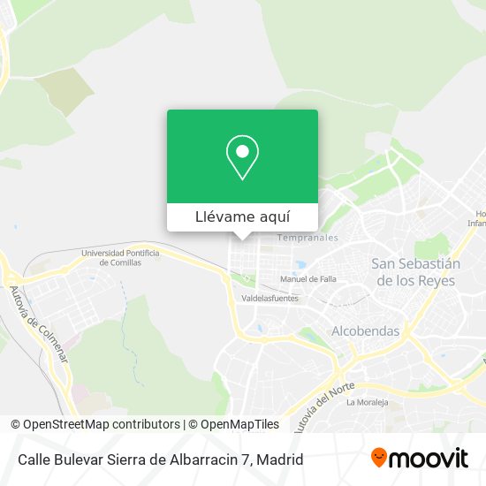 Mapa Calle Bulevar Sierra de Albarracin 7