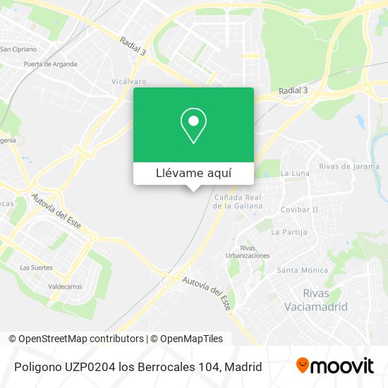 Mapa Poligono UZP0204 los Berrocales 104