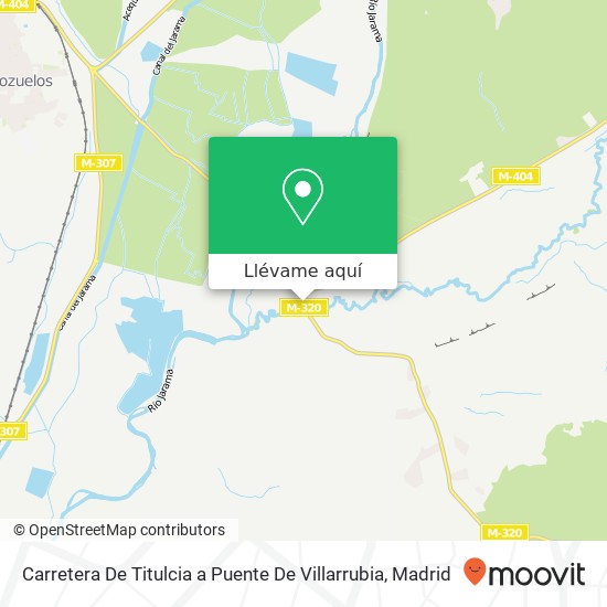 Mapa Carretera De Titulcia a Puente De Villarrubia