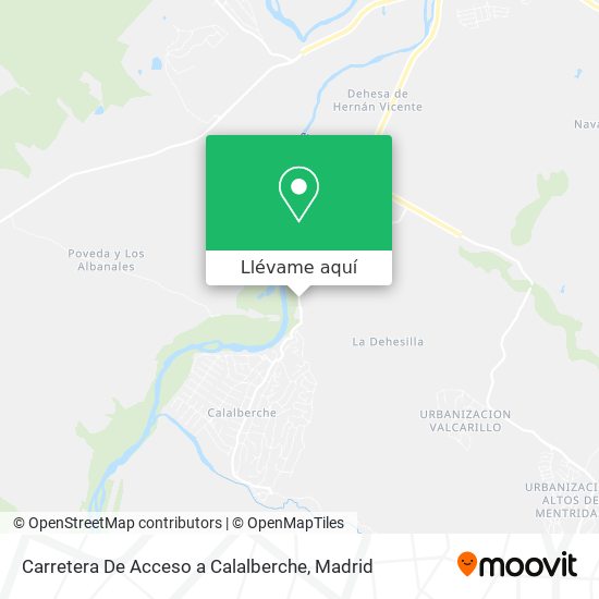 Mapa Carretera De Acceso a Calalberche