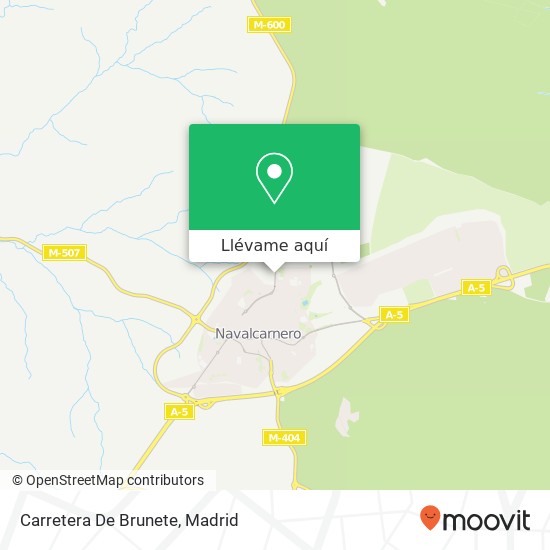 Mapa Carretera De Brunete