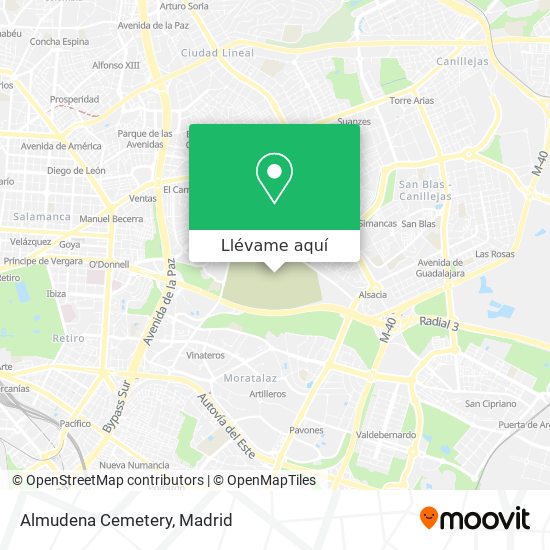 Mapa Almudena Cemetery
