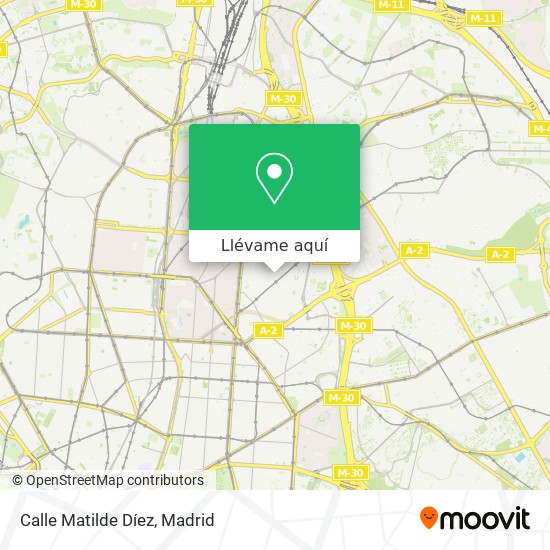 Mapa Calle Matilde Díez