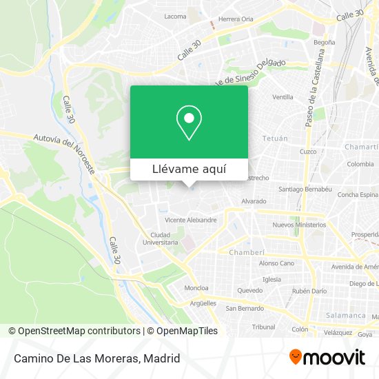 Mapa Camino De Las Moreras