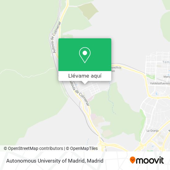 Mapa Autonomous University of Madrid