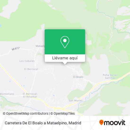 Mapa Carretera De El Boalo a Mataelpino