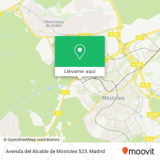 Mapa Avenida del Alcalde de Móstoles 523