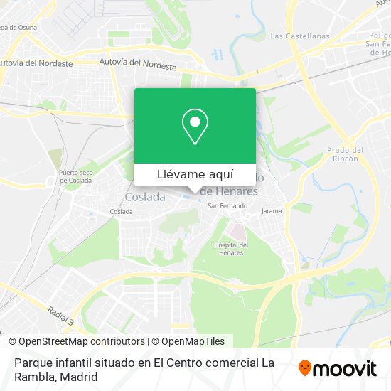 Mapa Parque infantil situado en El Centro comercial La Rambla