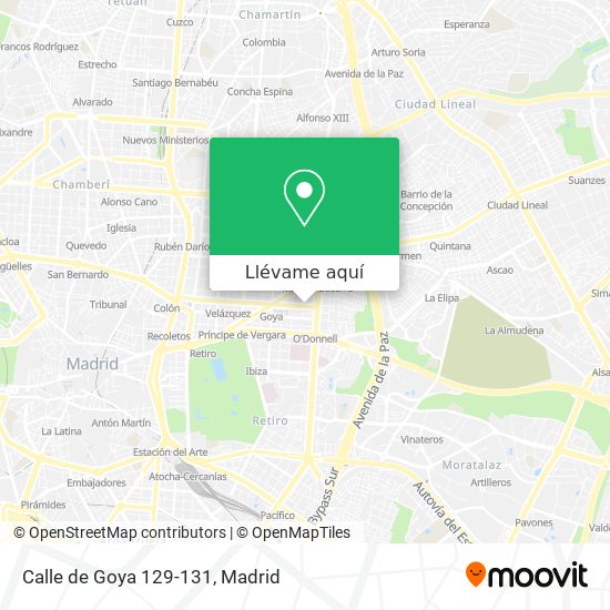 Mapa Calle de Goya 129-131