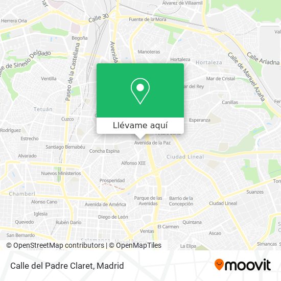 Mapa Calle del Padre Claret