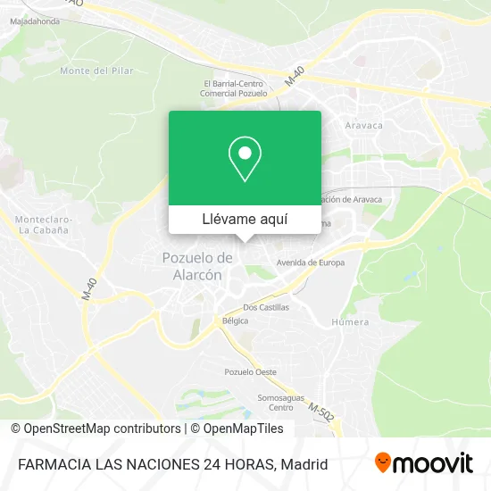 Mapa FARMACIA LAS NACIONES 24 HORAS