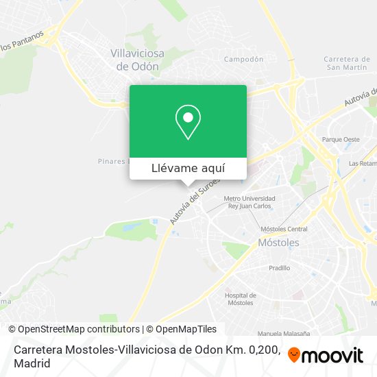 Mapa Carretera Mostoles-Villaviciosa de Odon Km. 0,200