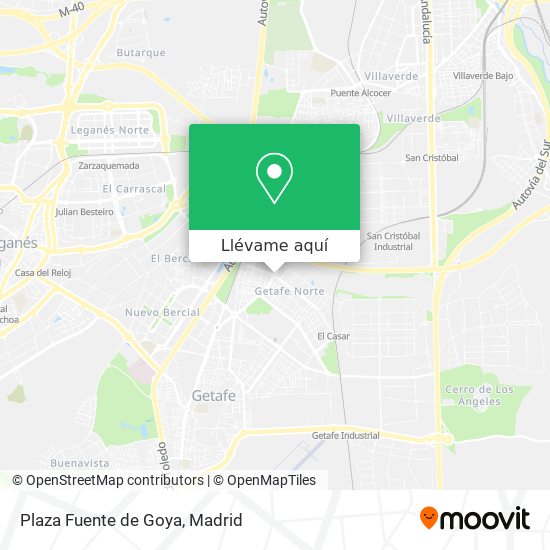 Mapa Plaza Fuente de Goya