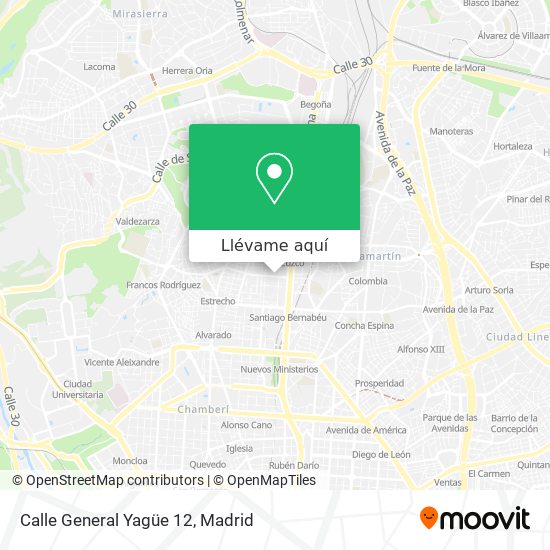 Mapa Calle General Yagüe 12