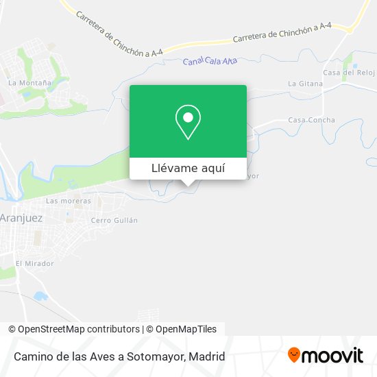 Mapa Camino de las Aves a Sotomayor