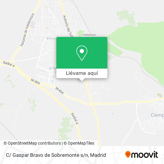 Mapa C/ Gaspar Bravo de Sobremonte s / n