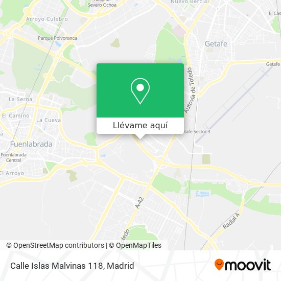 Mapa Calle Islas Malvinas 118