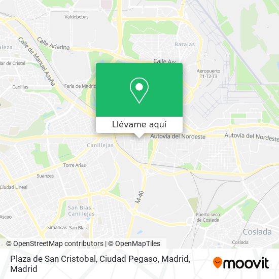 Mapa Plaza de San Cristobal, Ciudad Pegaso, Madrid