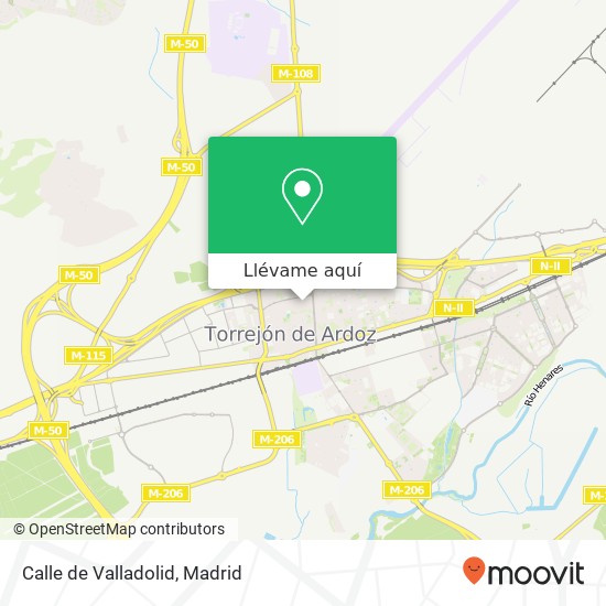Mapa Calle de Valladolid
