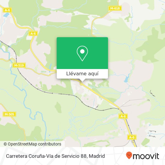 Mapa Carretera Coruña-Vía de Servicio 88