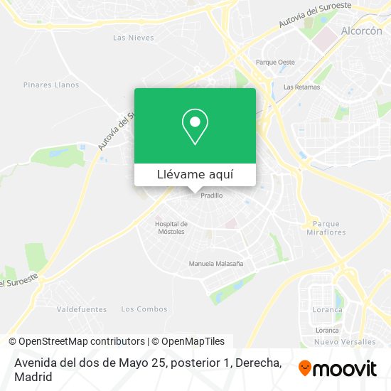 Mapa Avenida del dos de Mayo 25, posterior 1, Derecha