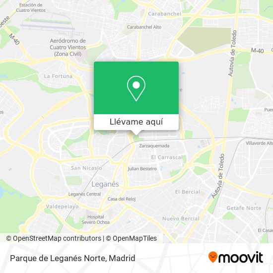 Mapa Parque de Leganés Norte