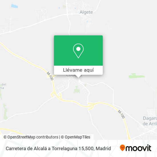 Mapa Carretera de Alcalá a Torrelaguna 15,500