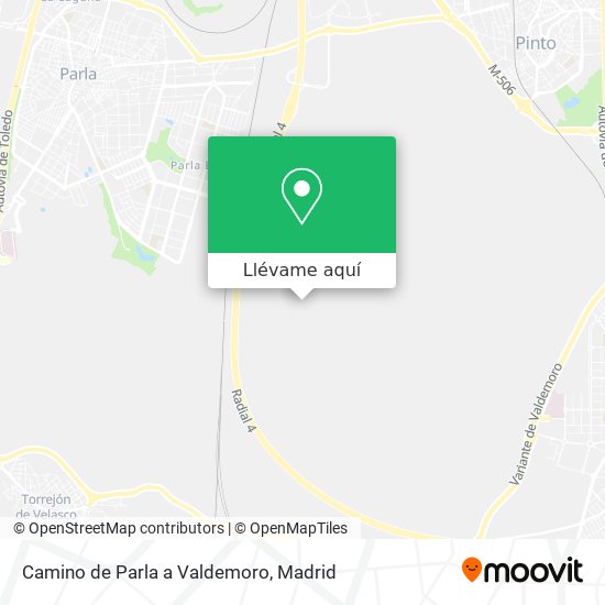 Mapa Camino de Parla a Valdemoro