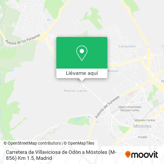 Mapa Carretera de Villaviciosa de Odón a Móstoles (M-856) Km 1.5