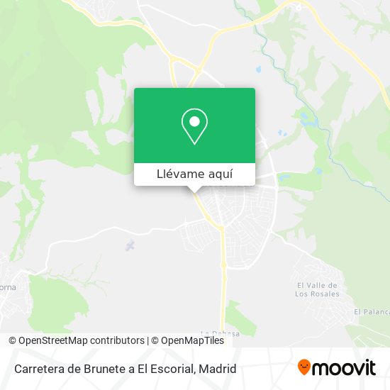 Mapa Carretera de Brunete a El Escorial