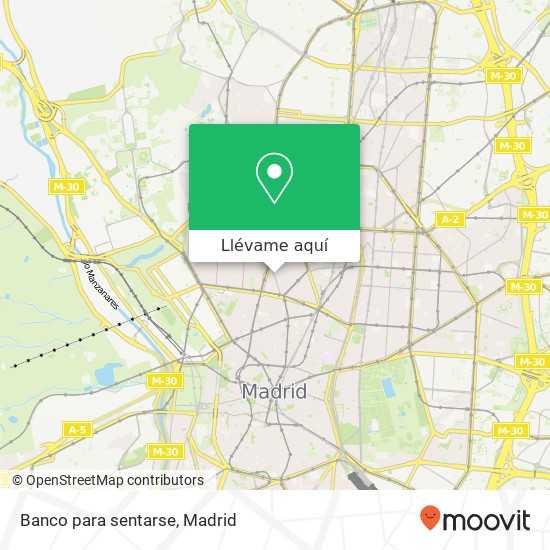 Mapa Banco para sentarse