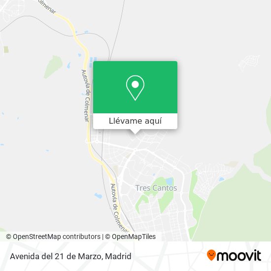 Mapa Avenida del 21 de Marzo