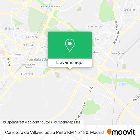 Mapa Carretera de Villaviciosa a Pinto KM 15'180