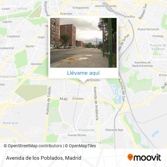 Mapa Avenida de los Poblados