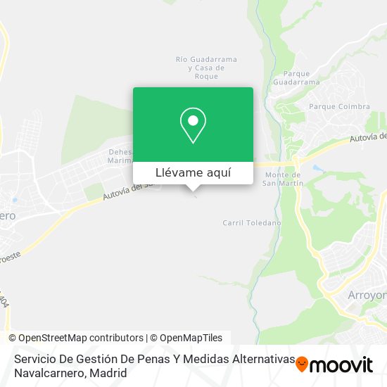 Mapa Servicio De Gestión De Penas Y Medidas Alternativas Navalcarnero