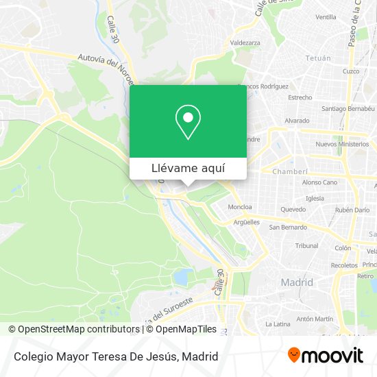 Mapa Colegio Mayor Teresa De Jesús