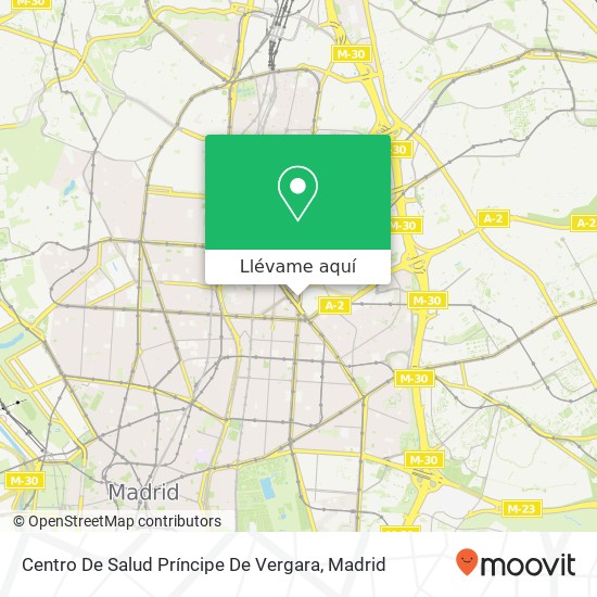 Mapa Centro De Salud Príncipe De Vergara