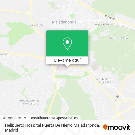 Mapa Helipuerto Hospital Puerta De Hierro Majadahonda
