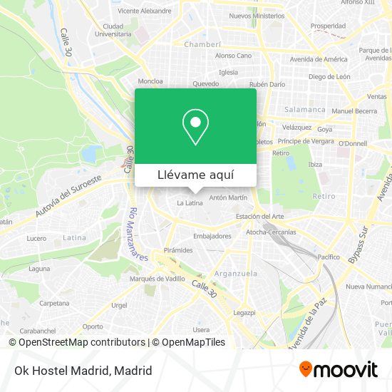 Mapa Ok Hostel Madrid