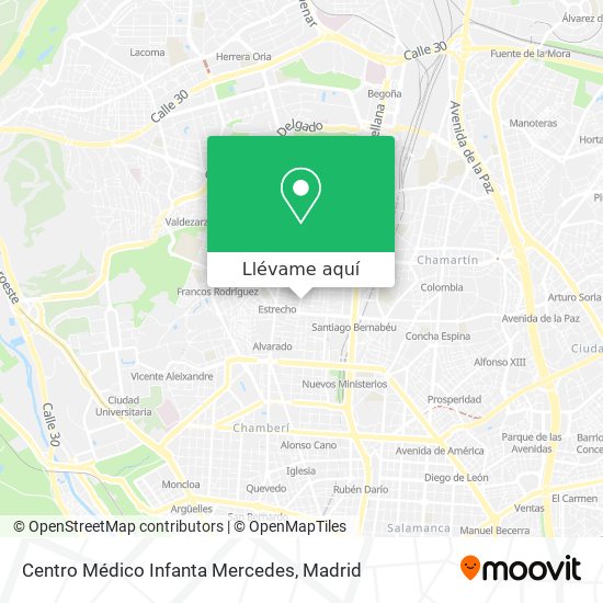 Mapa Centro Médico Infanta Mercedes