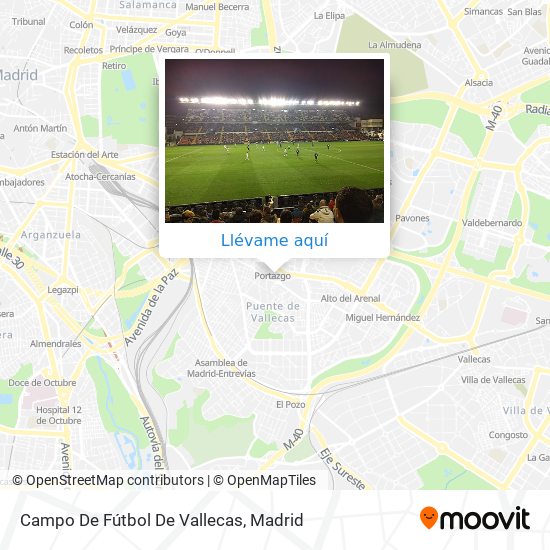 Mapa Campo De Fútbol De Vallecas